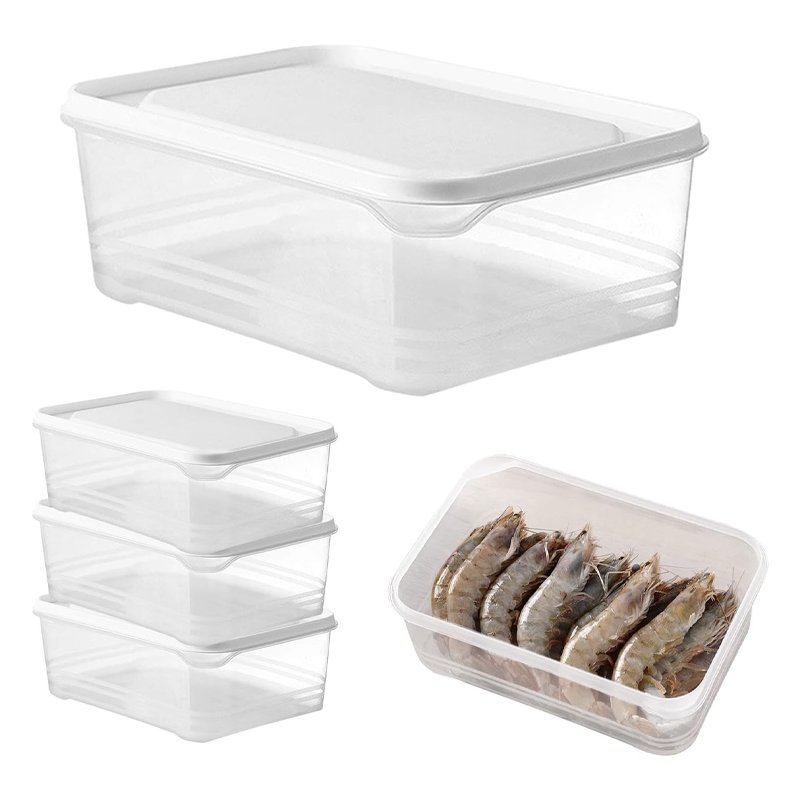 Plastic Refrigerator Storage Box, Durable and Stackable, with Lid, Suitable for Refrigerator Use