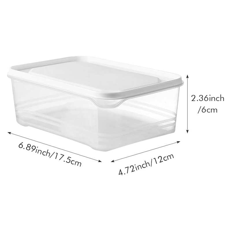 Plastic Refrigerator Storage Box, Durable and Stackable, with Lid, Suitable for Refrigerator Use - Image 3