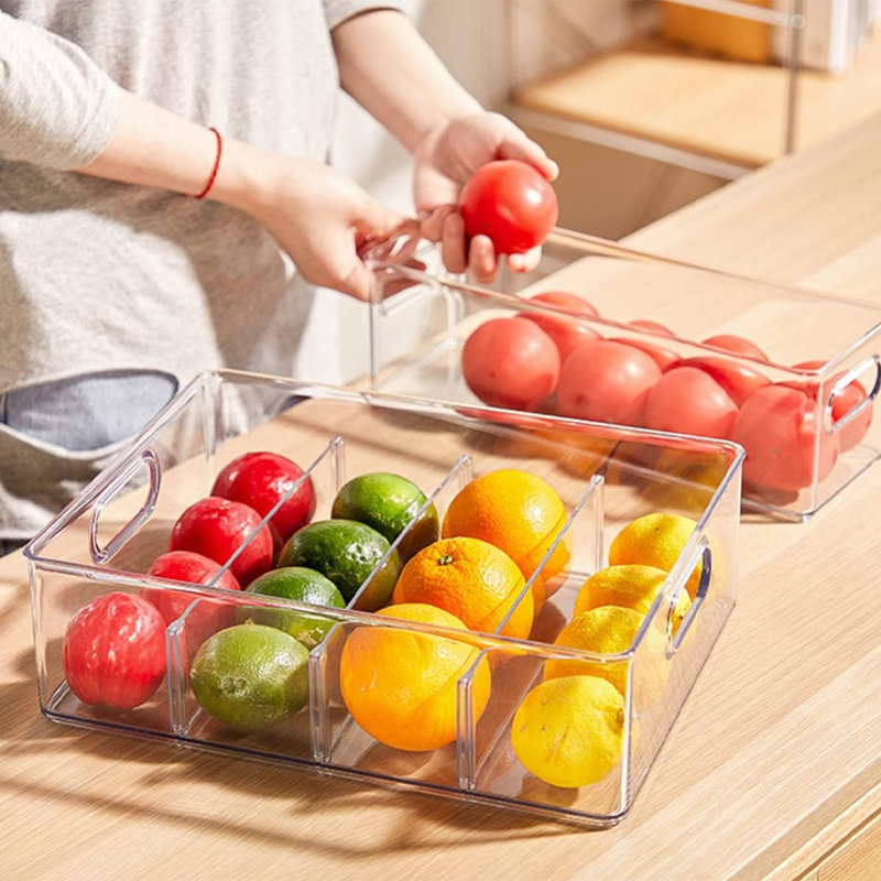Stackable Refrigerator Storage Box, Pull-Out with Handle, Suitable for Refrigerator Food Storage - Image 3