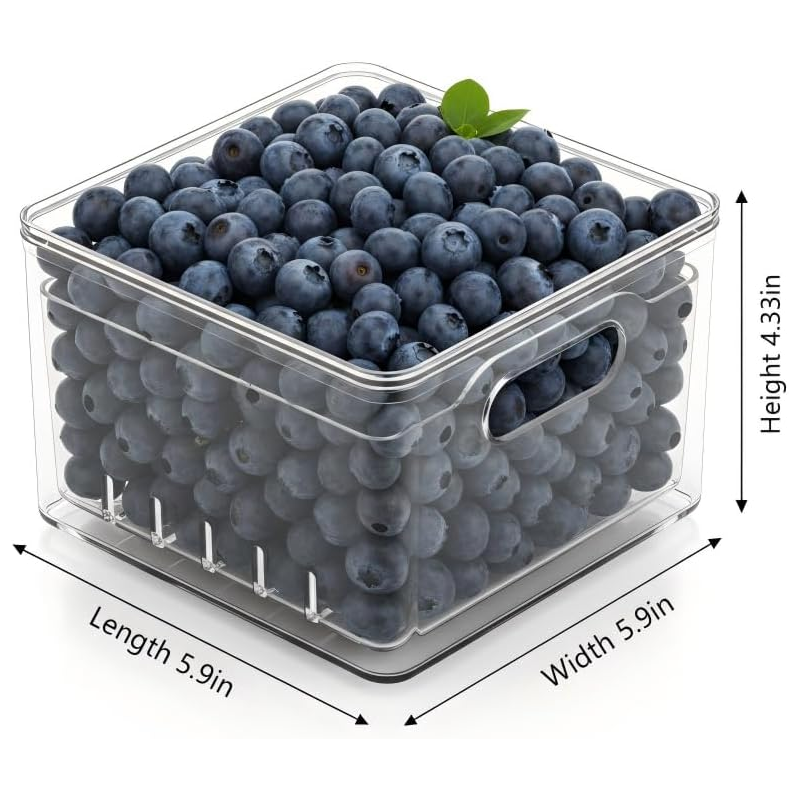 Transparent Food Storage Container, Refrigerator Storage Box, Suitable for Storing Fruits in the Refrigerator - Image 2